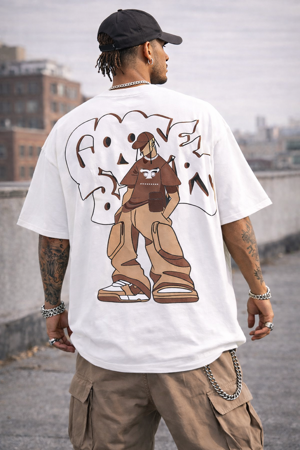 Graphic Back Print Oversized T-Shirt