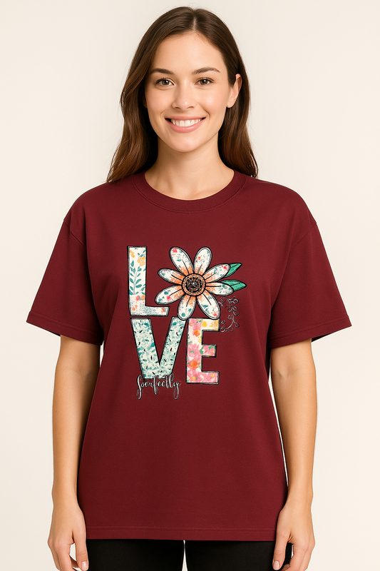 Floral Love Oversized T-Shirt