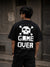 Game Over Pixel Tee back print – retro pixel art graphic black oversized tee