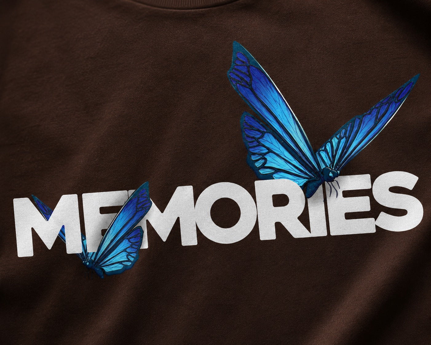 Memories Butterfly Tee – Aesthetic minimal oversized graphic streetwear tee
