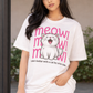 Meow Meow Cat Oversized T-Shirt for Women – Cute Graphic White Tee