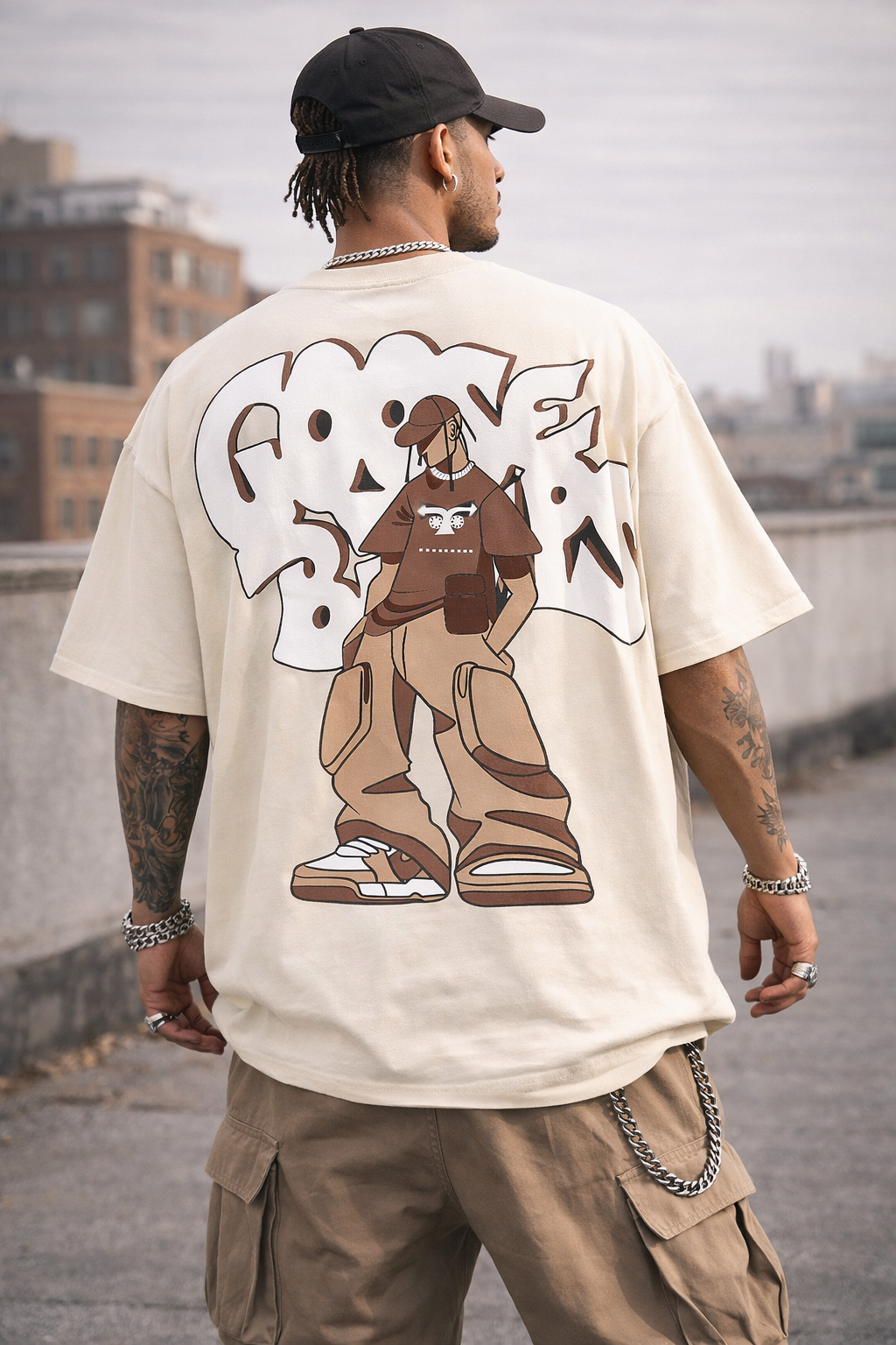Graphic Back Print Oversized T-Shirt