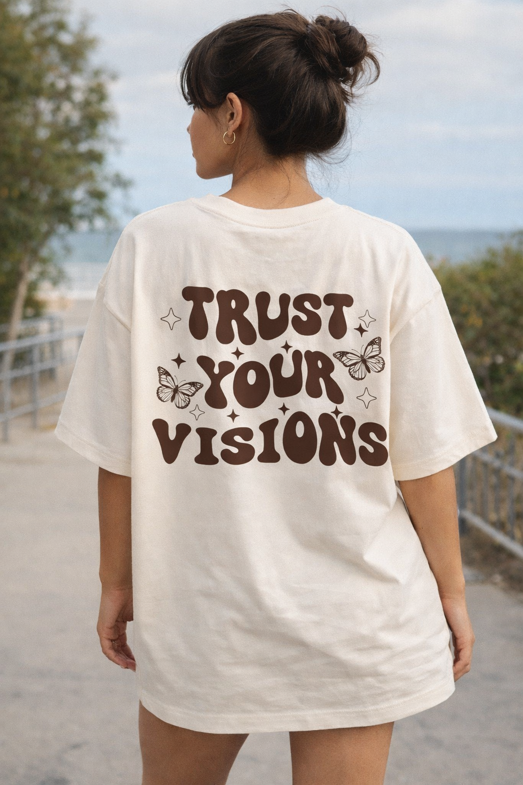 Trust Your Visions – Retro Inspirational Oversized T-Shirt