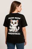 Meow Meow Cat Oversized T-Shirt