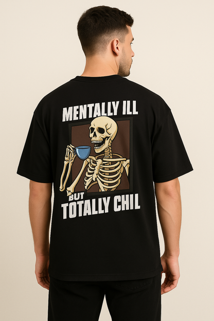 Totally Chill Skeleton Oversized T-Shirt