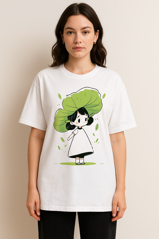 Leafy Shade Girl Oversized T-Shirt