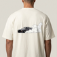 Vintage classic car back print oversized streetwear t-shirt
