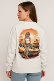 Retro Sunset Muscle Car Sweatshirt