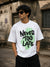 Nothing Good Comes Easy bold typography graphic print – white oversized premium cotton tee